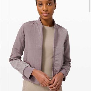 Lululemon Serene Travels Reversible Bomber jacket Lunar Rock water repellent 8